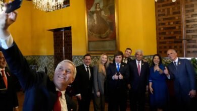 Karina se coló en la foto de los presidentes latinoamericanos