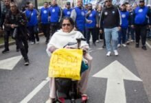 La CGT encabezó una movilización de endeudados al Ministerio de Economía