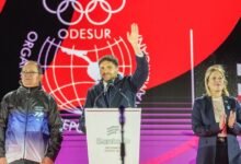 Pullaro inauguró los Juegos Suramericanos en el Monumento a la Bandera y lo elogió una diputada libertaria de Karina