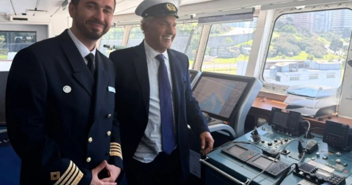 Scioli promocionó un crucero que publicita sus viajes a Malvinas con nomenclatura británca